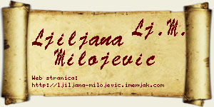 Ljiljana Milojević vizit kartica